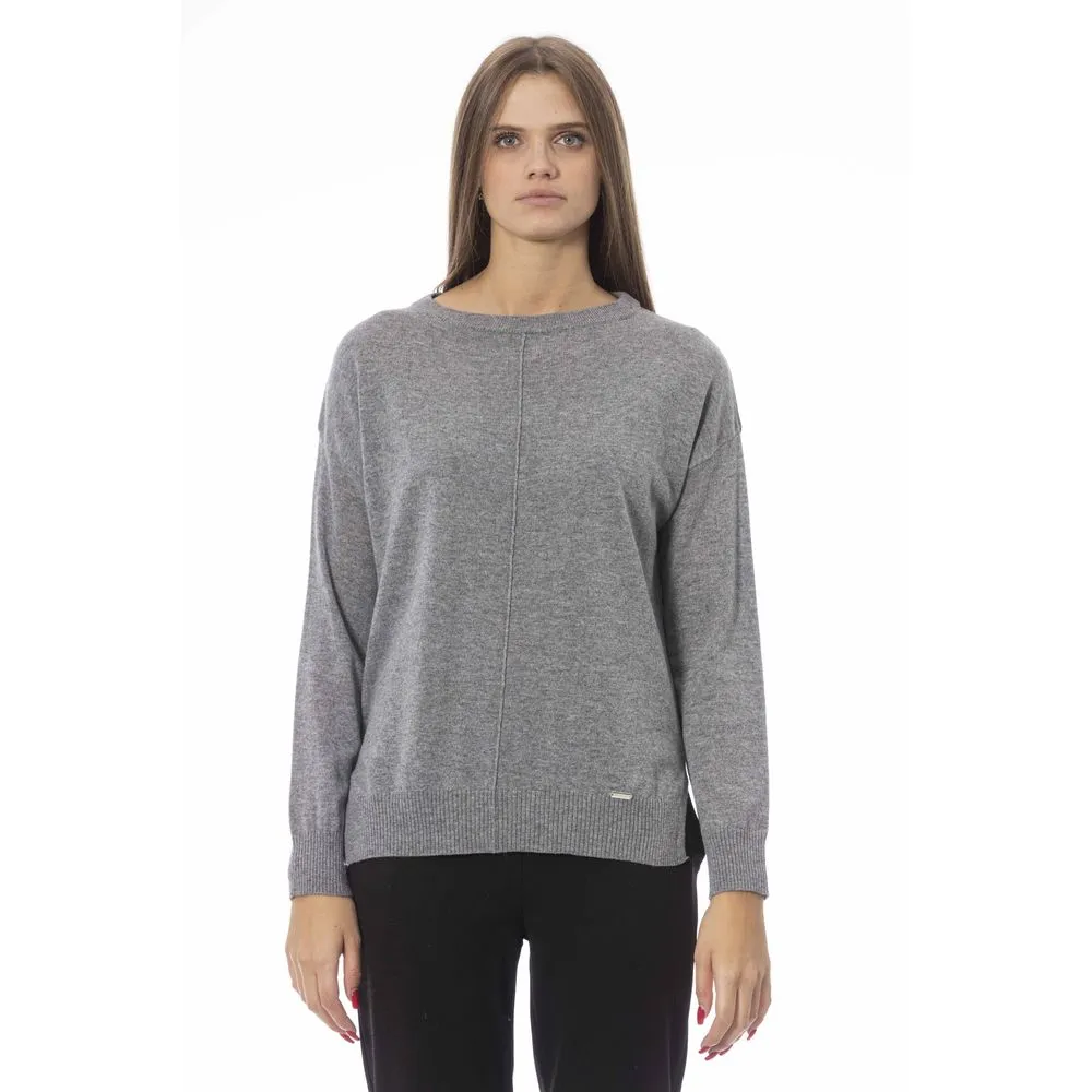 Gray Viscose Women Sweater sold by Louxly