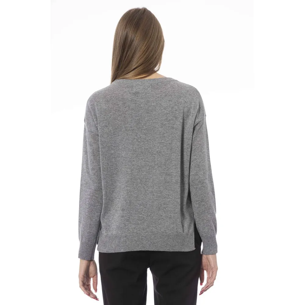 Gray Viscose Women Sweater sold by Louxly product image thumbnail 3