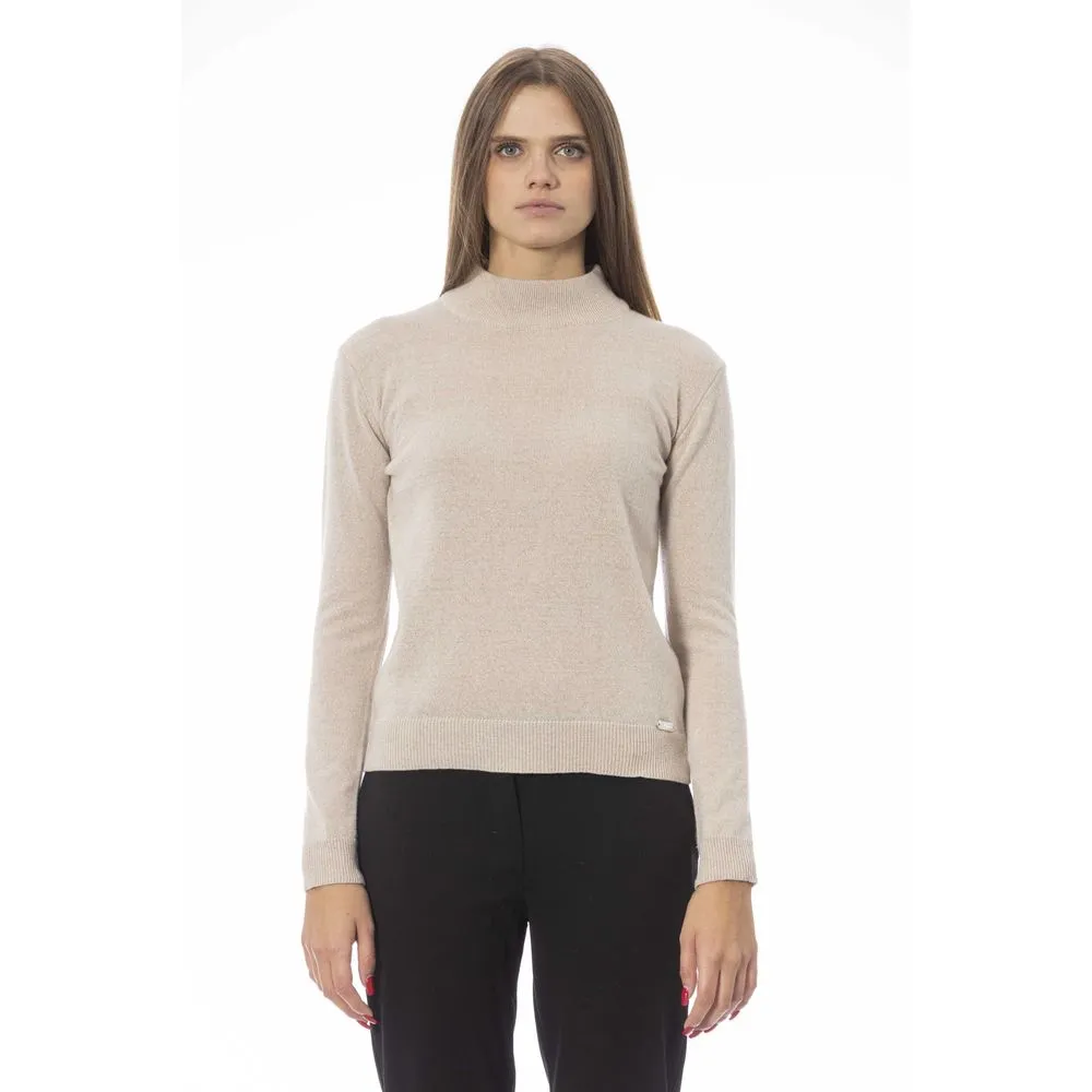 Beige Cashmere Women Sweater sold by Louxly