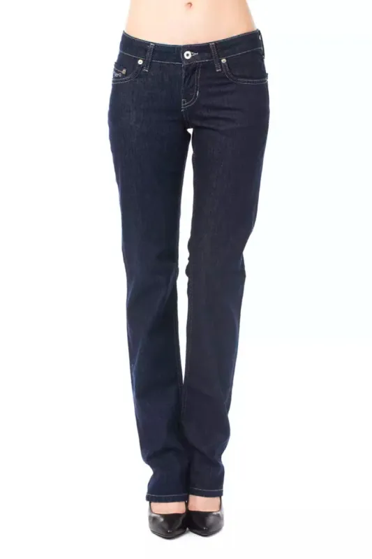 Blue Cotton Women Jeans sold by Louxly
