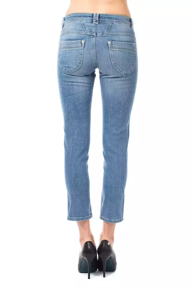 Light Blue Cotton Women Jeans sold by Louxly product image thumbnail 3