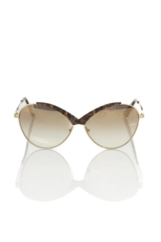 Beige Metallic Women Sunglass sold by Louxly