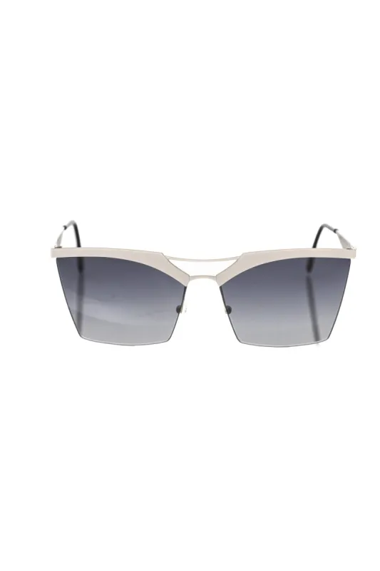 Silver Metallic Women Sunglass sold by Louxly