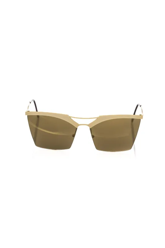 Gold Metallic Women Sunglass sold by Louxly
