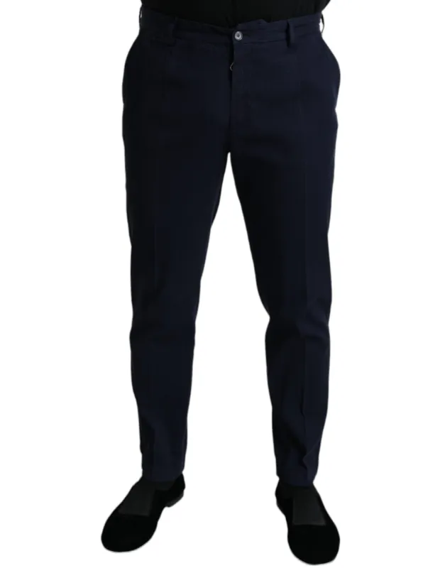 Elegant Dark Blue Skinny Dress Pants sold by Louxly