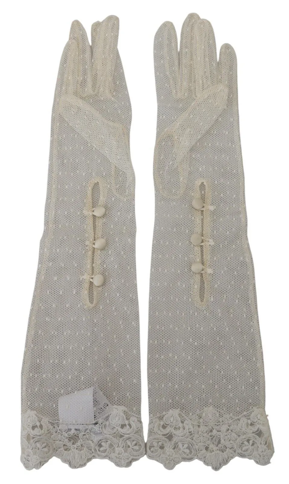 Elegant Elbow Length White Gloves sold by Louxly product image thumbnail 2