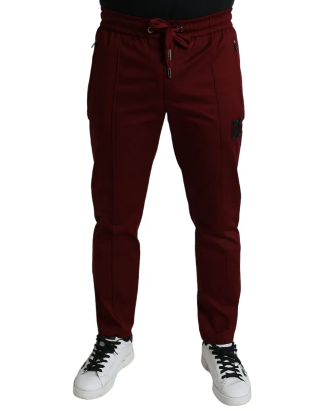 Maroon Cotton Stretch Jogger Pants sold by Louxly