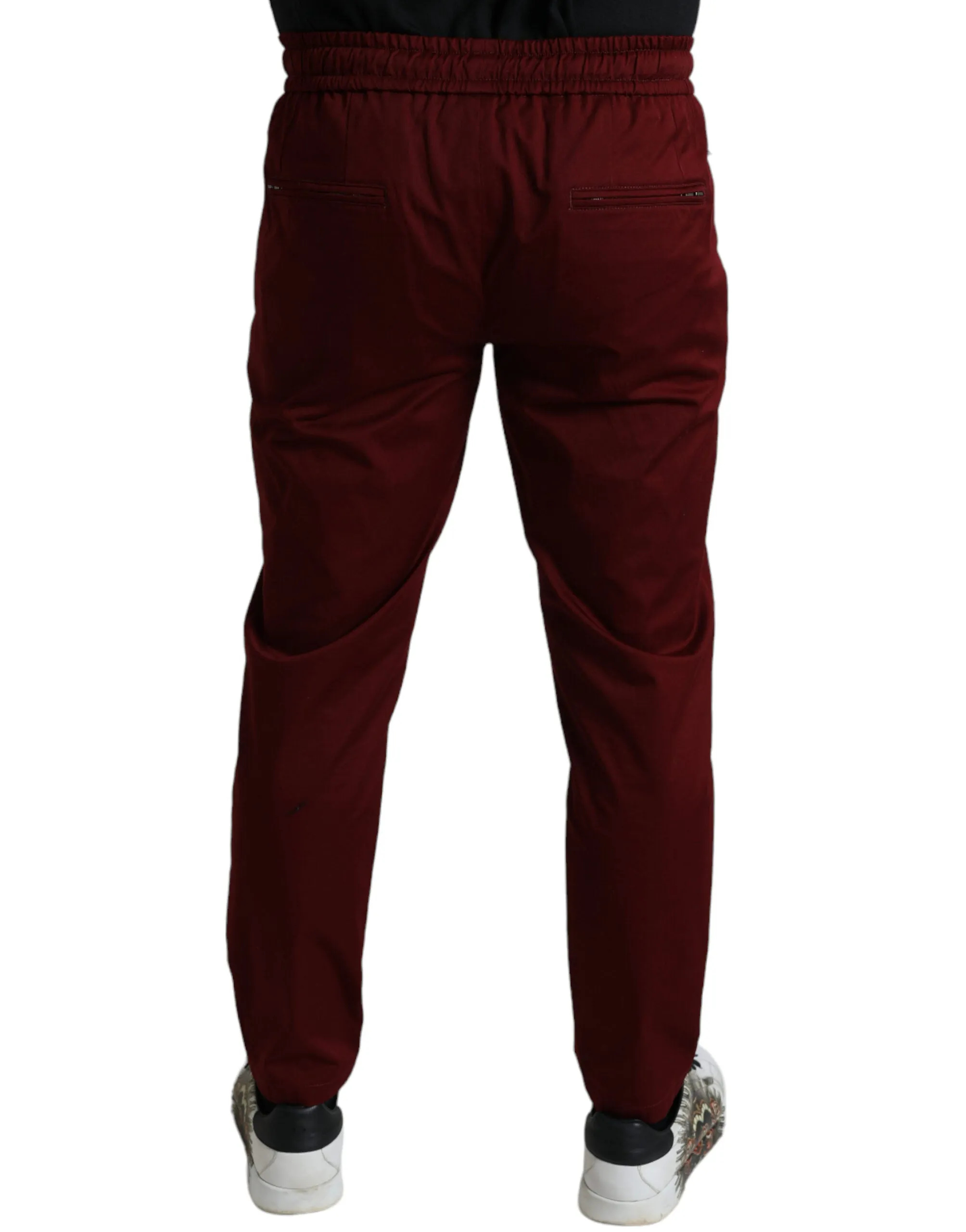 Maroon Cotton Stretch Jogger Pants sold by Louxly product image thumbnail 2