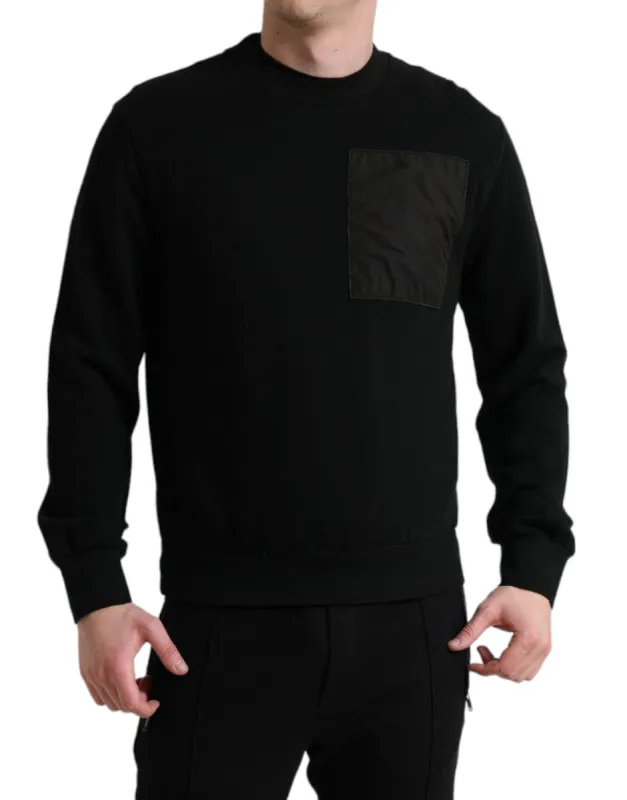 Elegant Crew Neck Cotton Blend Sweater sold by Louxly