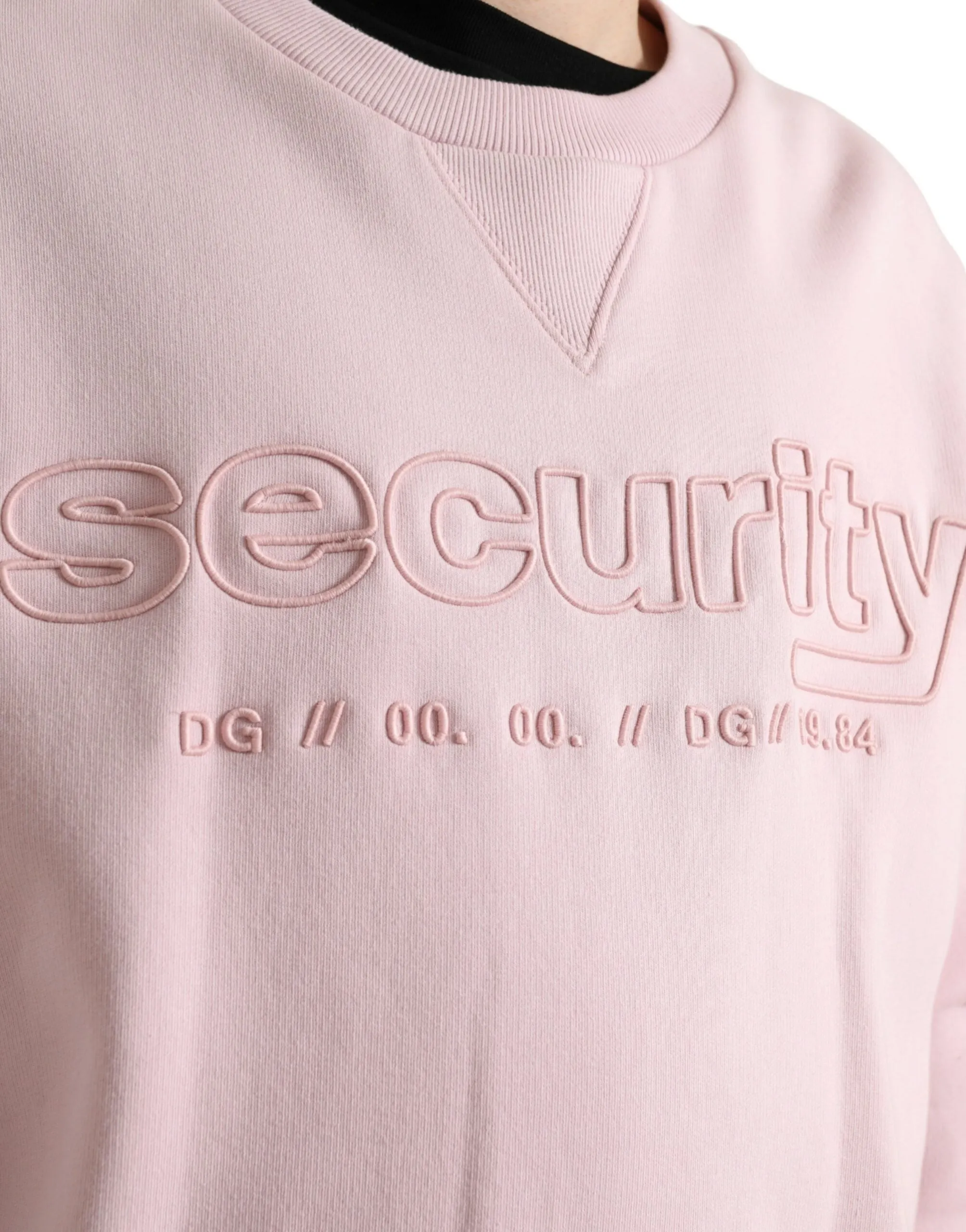 Elegant Pink Crew Neck Logo Sweater sold by Louxly product image thumbnail 5