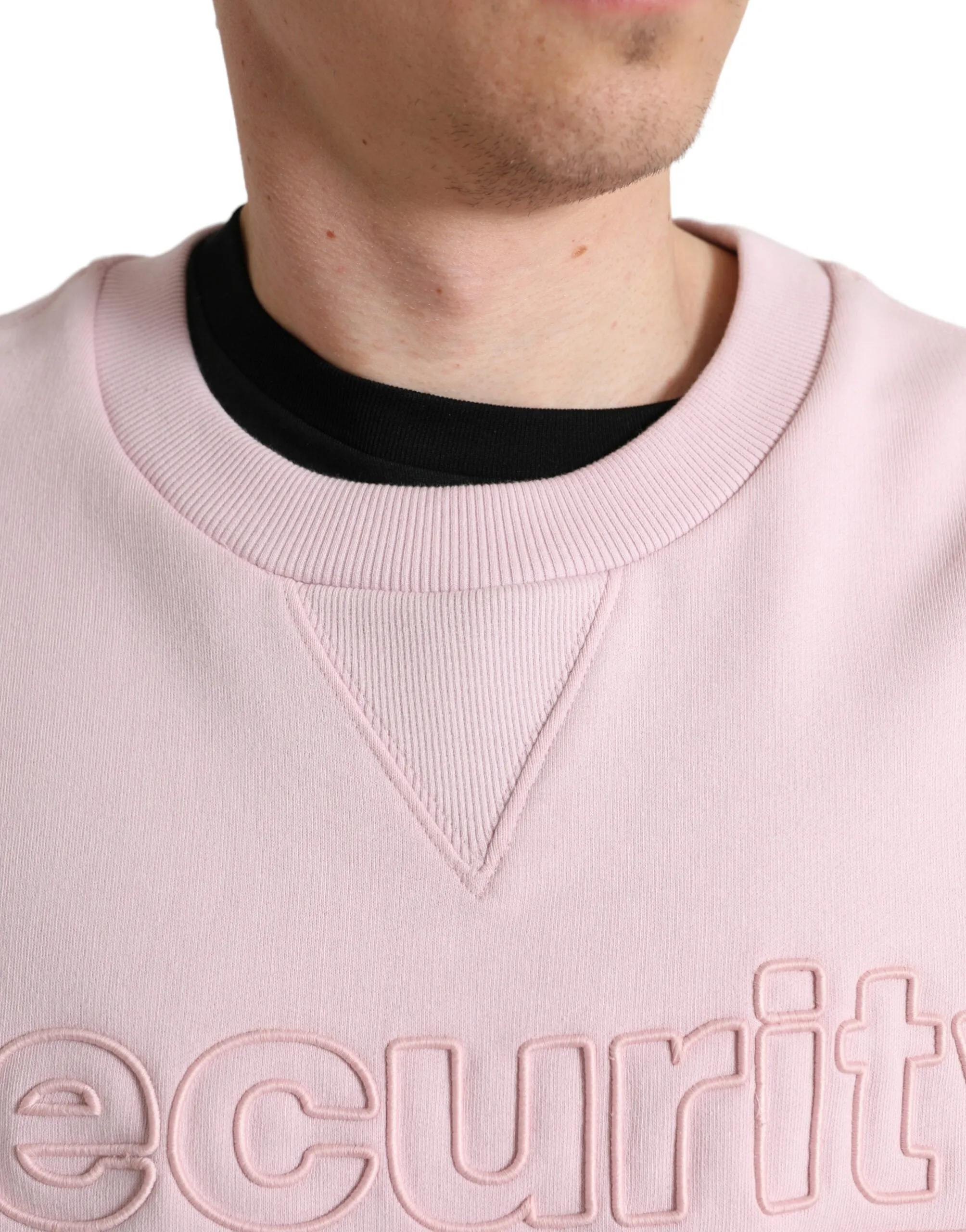 Elegant Pink Crew Neck Logo Sweater sold by Louxly product image thumbnail 4