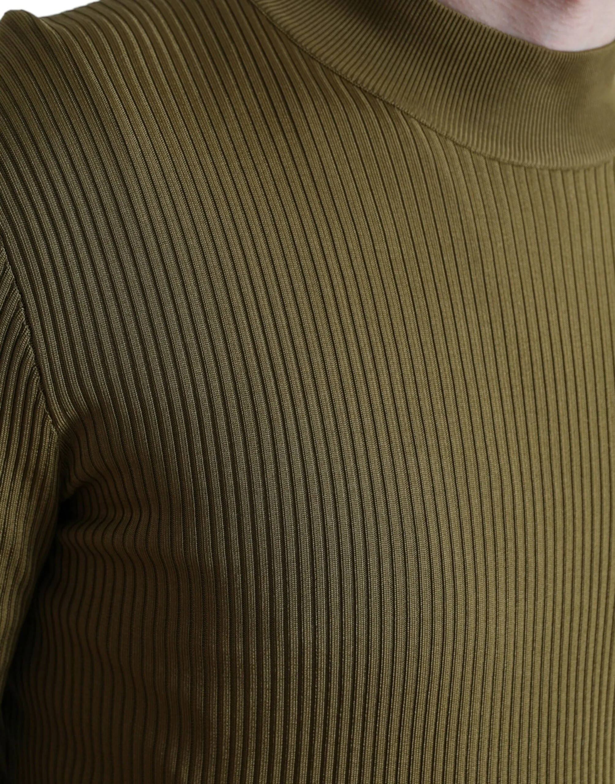 Army Green Viscose Crew Neck Sweater sold by Louxly product image thumbnail 5