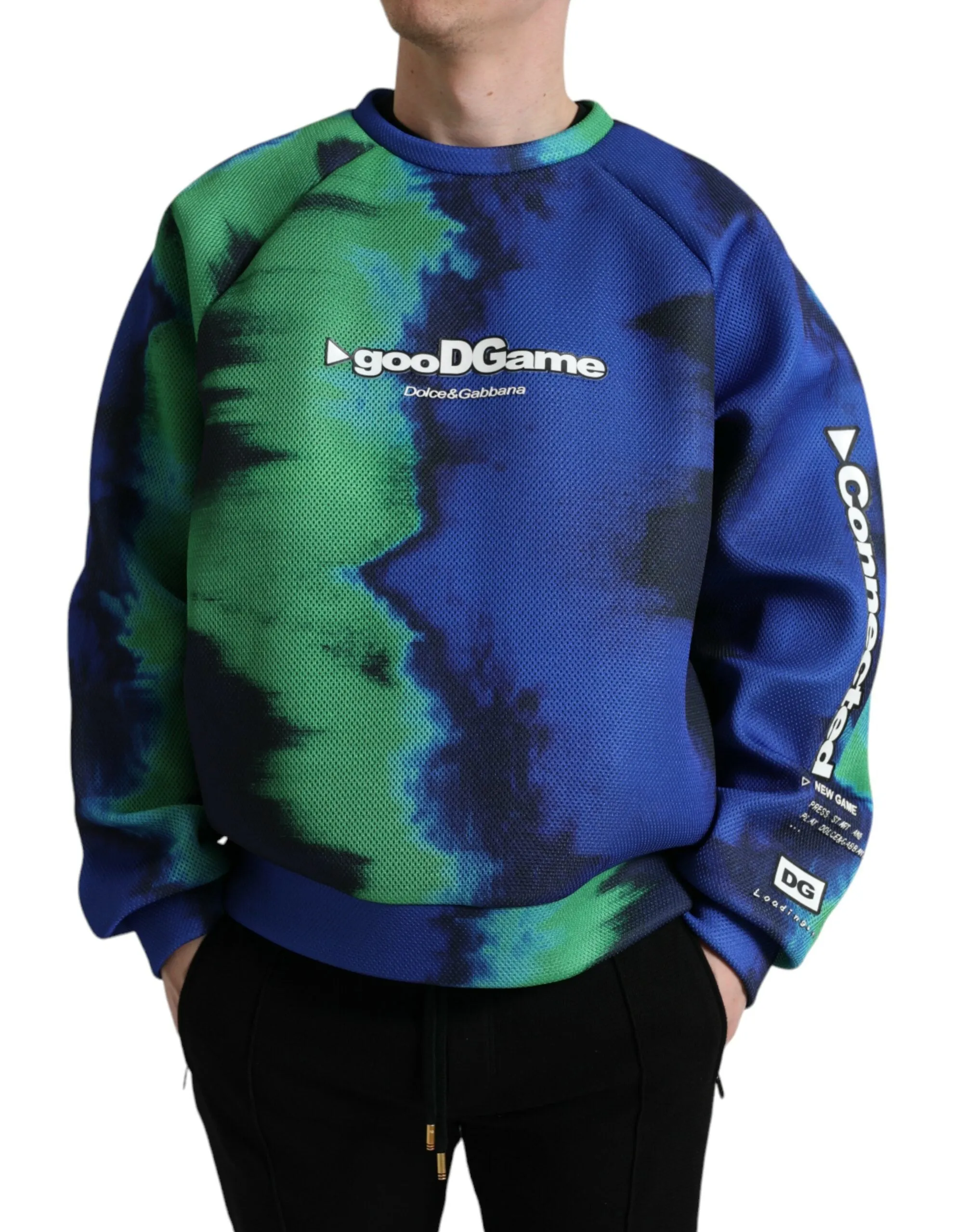 Multicolor Graphic Crew Neck Pullover Sweater sold by Louxly product image thumbnail 2