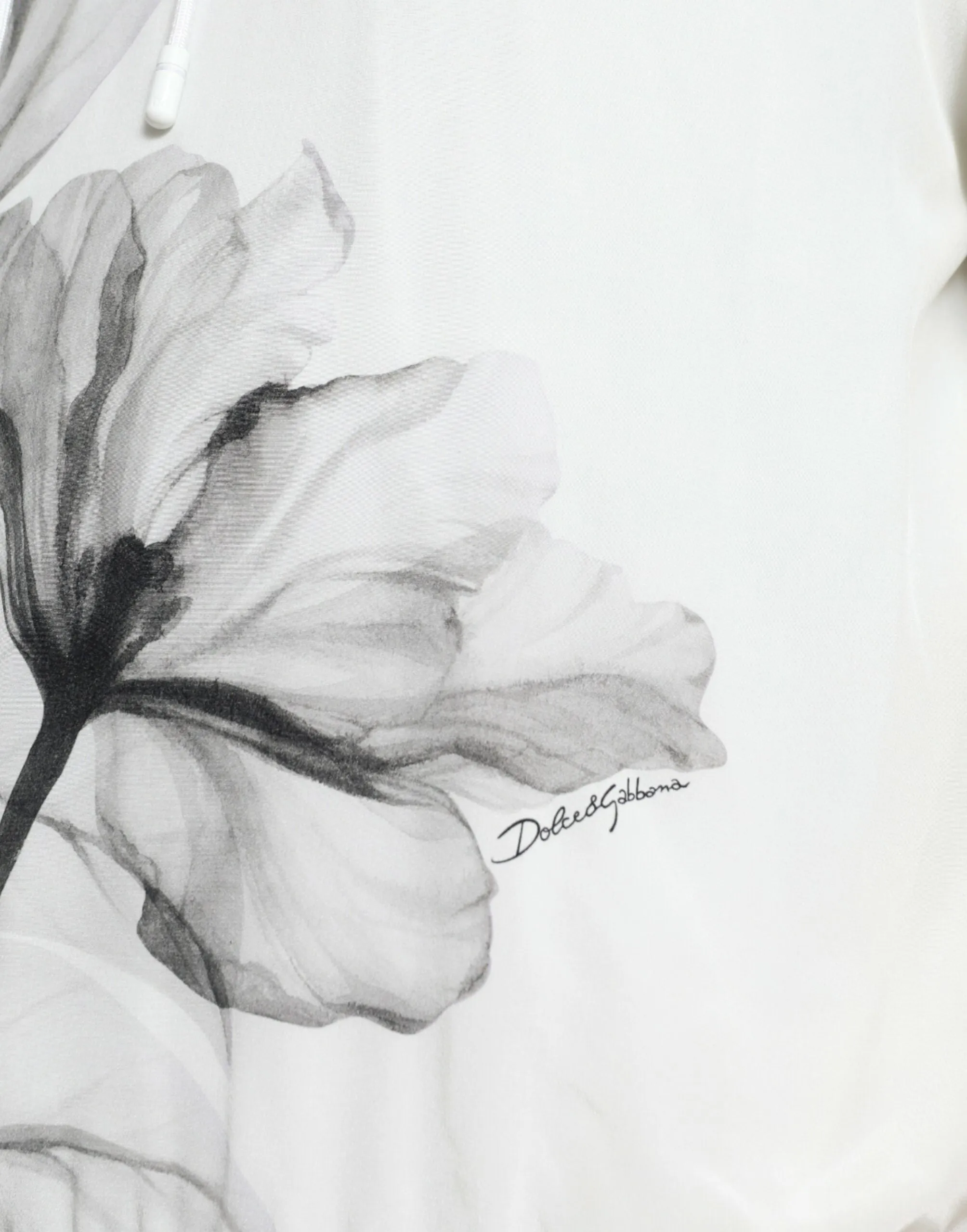 Elegant Floral Silk Hooded Pullover sold by Louxly product image thumbnail 5