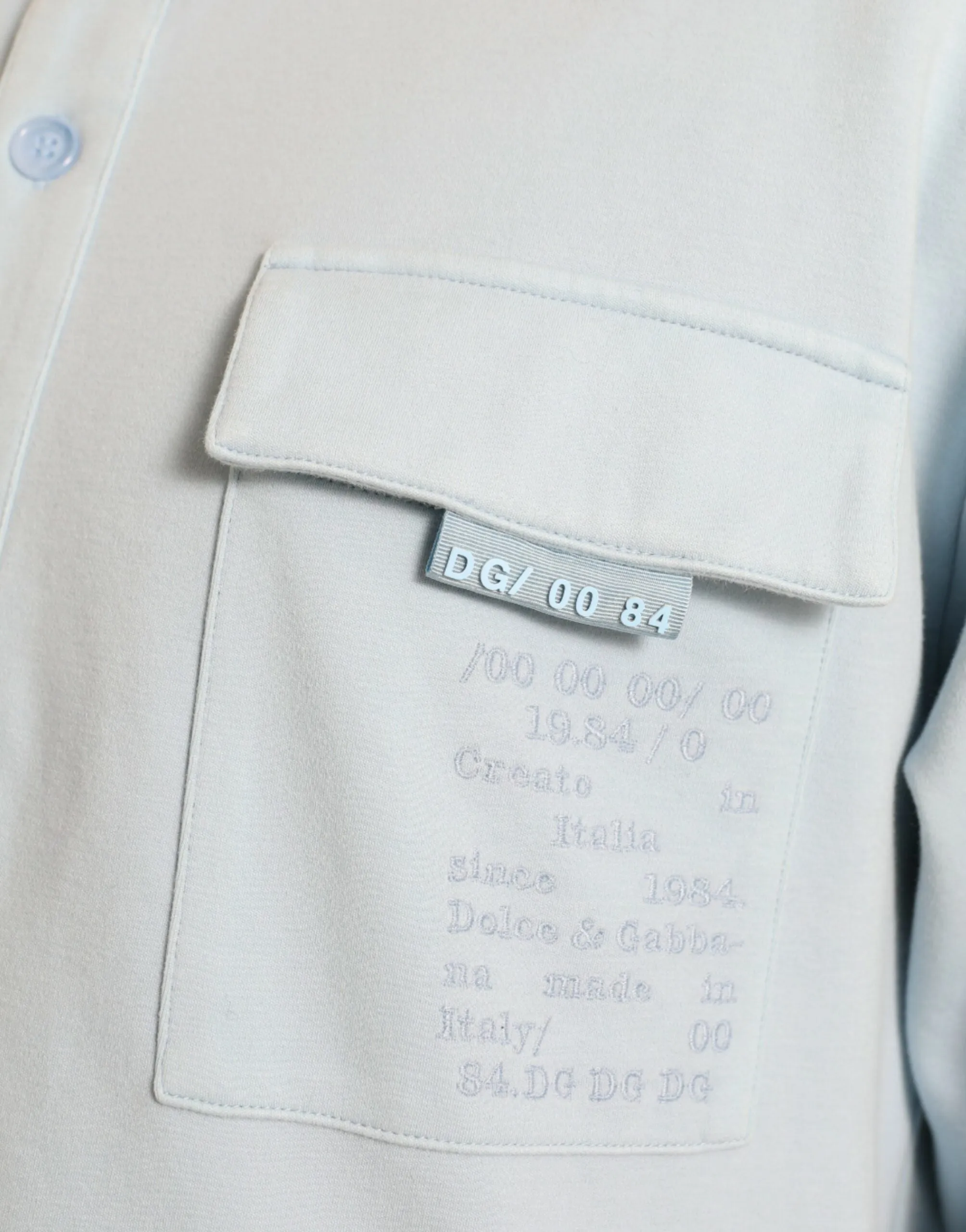 Elegant Light Blue Cotton Blend Crew Neck Sweater sold by Louxly product image thumbnail 5