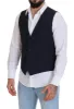 Elegant Dark Blue Formal Dress Vest sold by Louxly