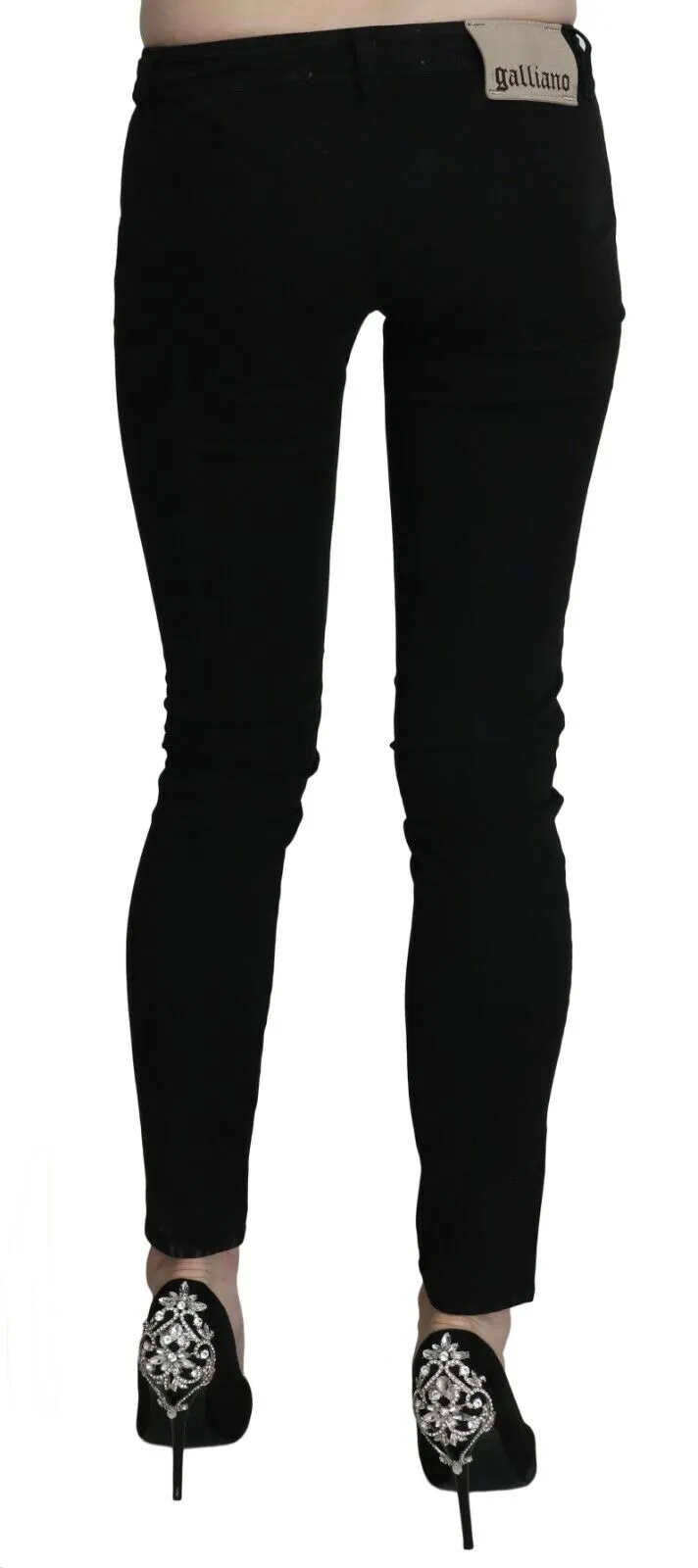 Chic Black Low Waist Slim Fit Skinny Jeans sold by Louxly product image thumbnail 3
