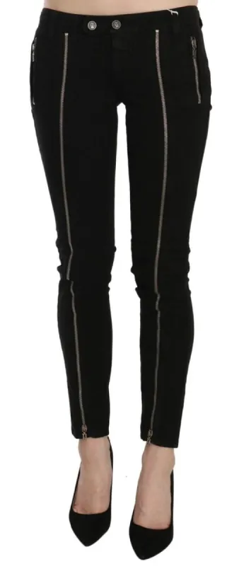 Chic Black Low Waist Slim Fit Skinny Jeans sold by Louxly