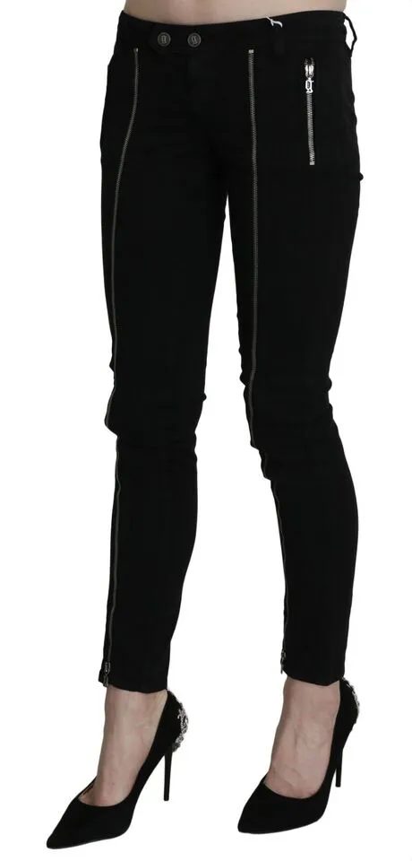 Chic Black Low Waist Slim Fit Skinny Jeans sold by Louxly product image thumbnail 2