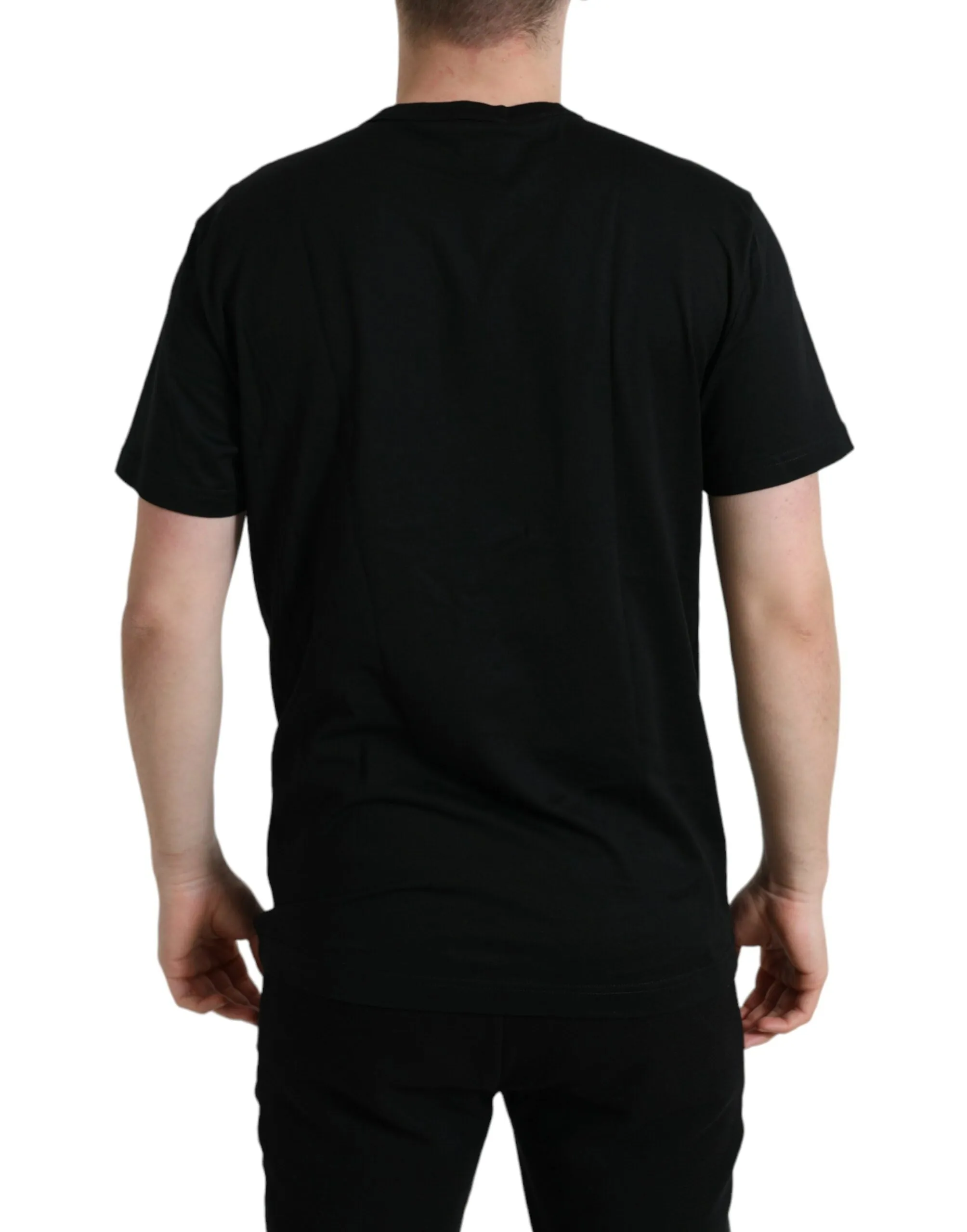 Sleek Cotton Round Neck T-Shirt with Chain Detail sold by Louxly product image thumbnail 3