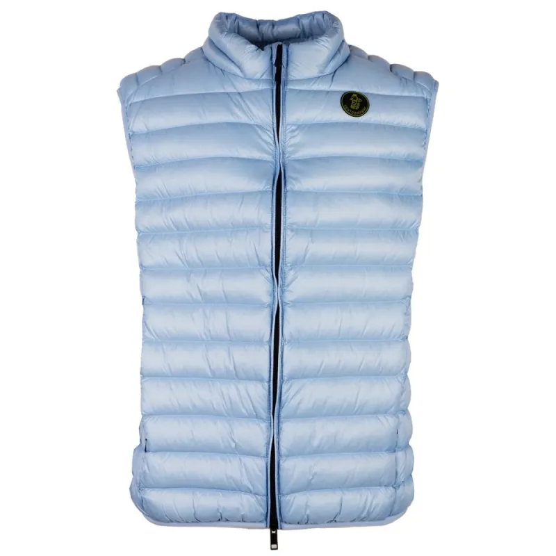 Light Blue Nylon Men Vest sold by Louxly