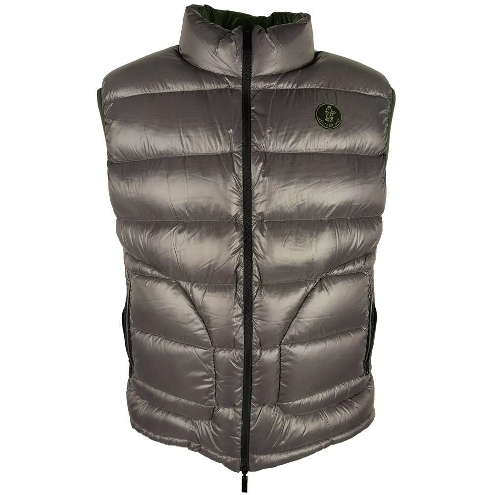 Chic Reversible Green & Grey Duck Down Vest sold by Louxly product image thumbnail 3