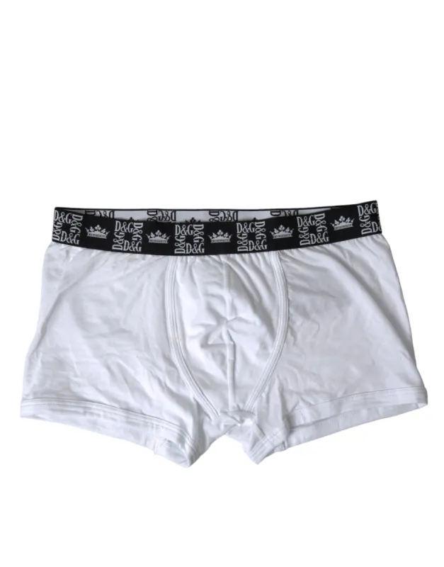 Elite White Cotton Stretch Boxers sold by Louxly
