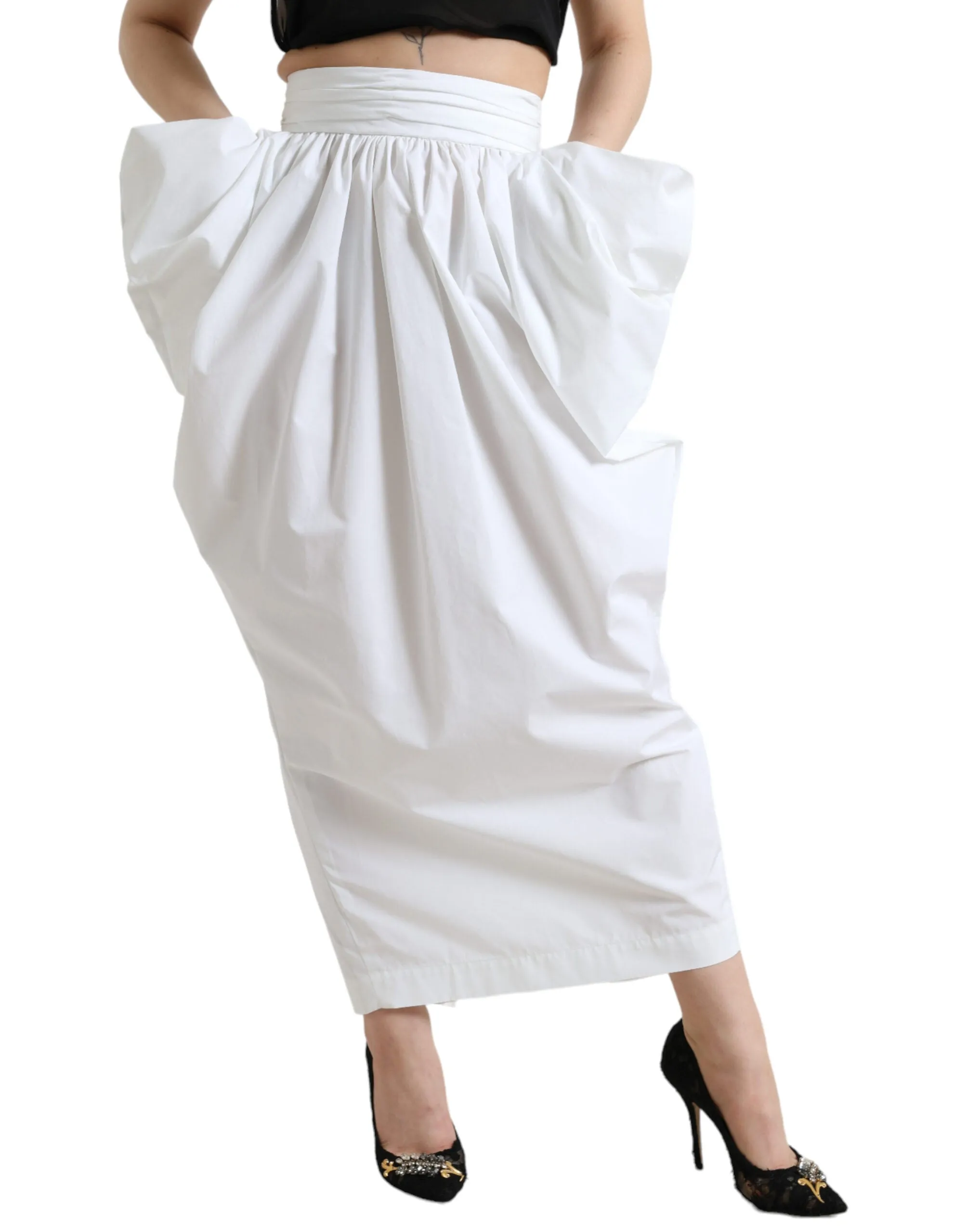 Elegant High Waist Cotton Maxi Skirt sold by Louxly product image thumbnail 2