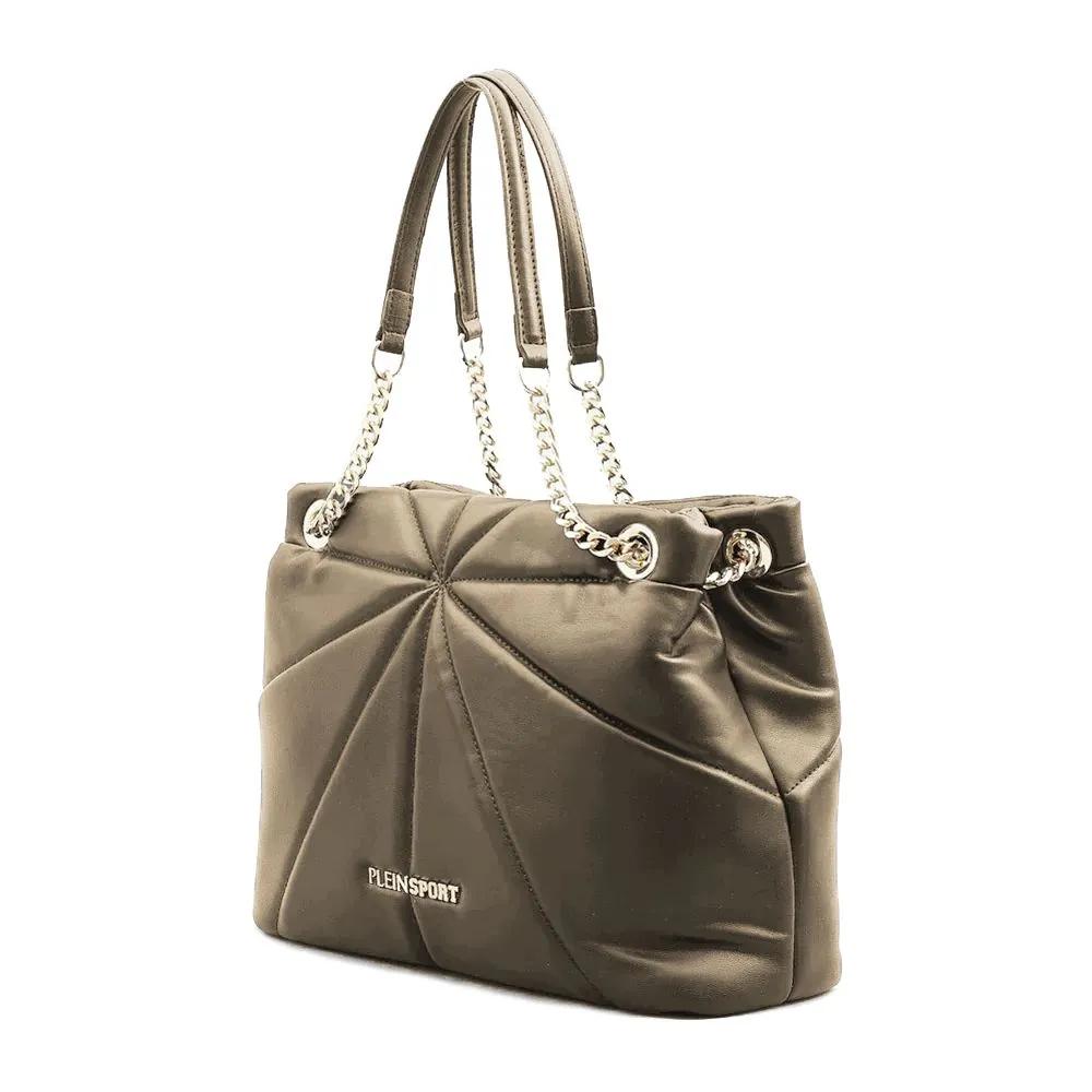 Elegant Faux Leather Gold-Chain Tote sold by Louxly product image thumbnail 2
