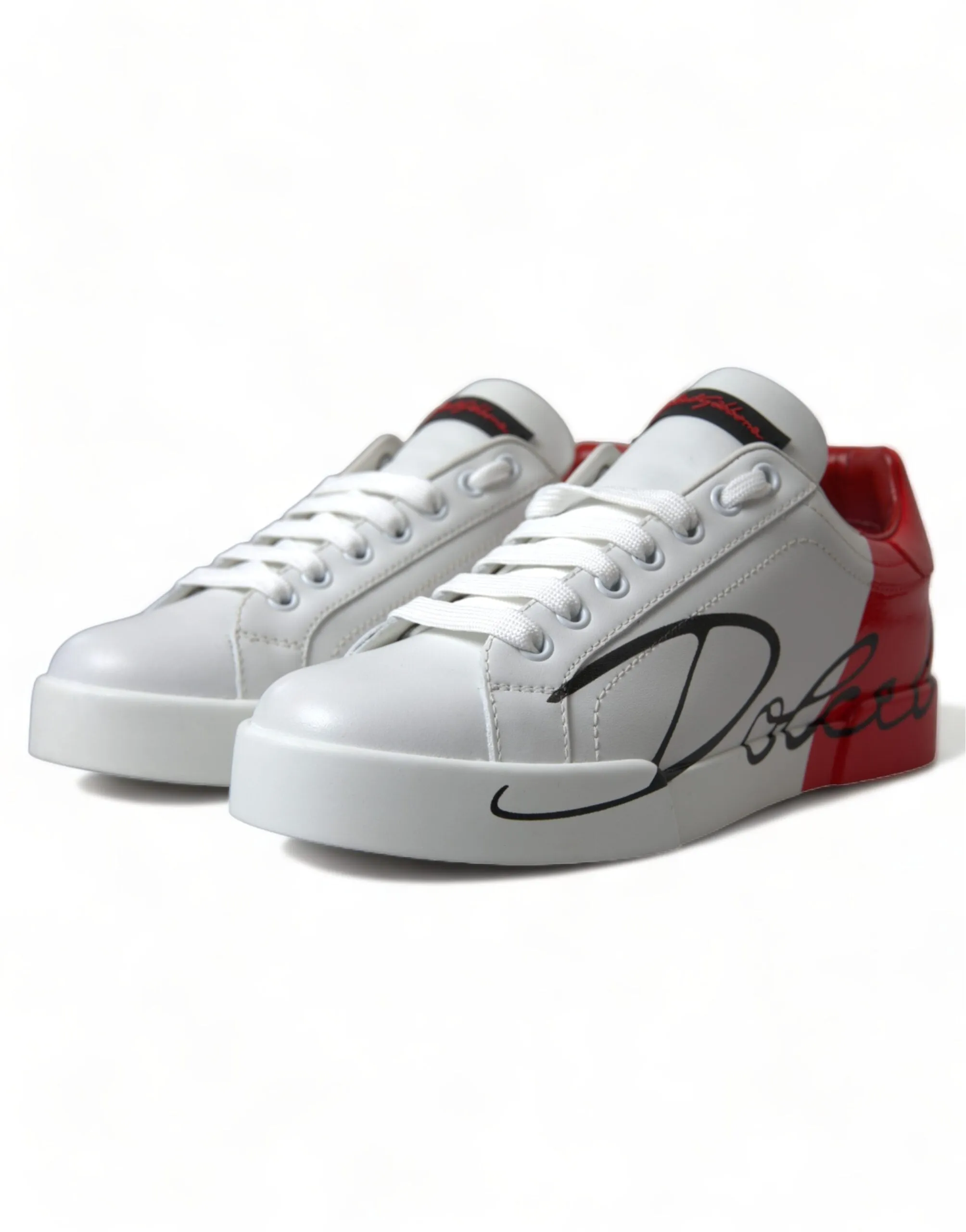 Elegant White Leather Portofino Sneakers sold by Louxly product image thumbnail 4