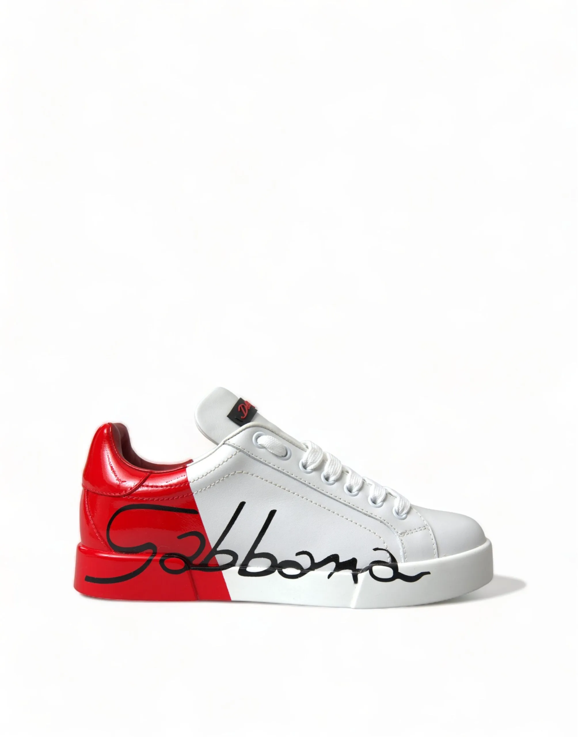 Elegant White Leather Portofino Sneakers sold by Louxly