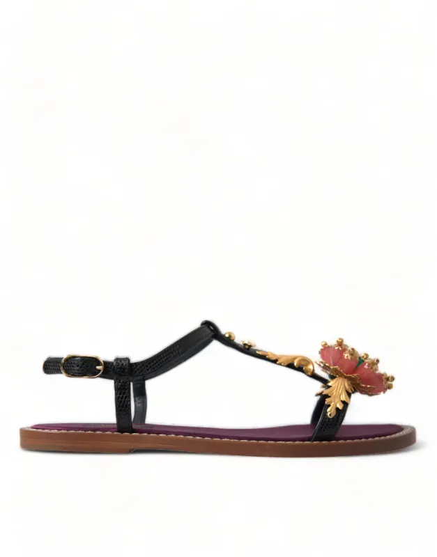 Elegant Crystal-Adorned Flat Sandals sold by Louxly