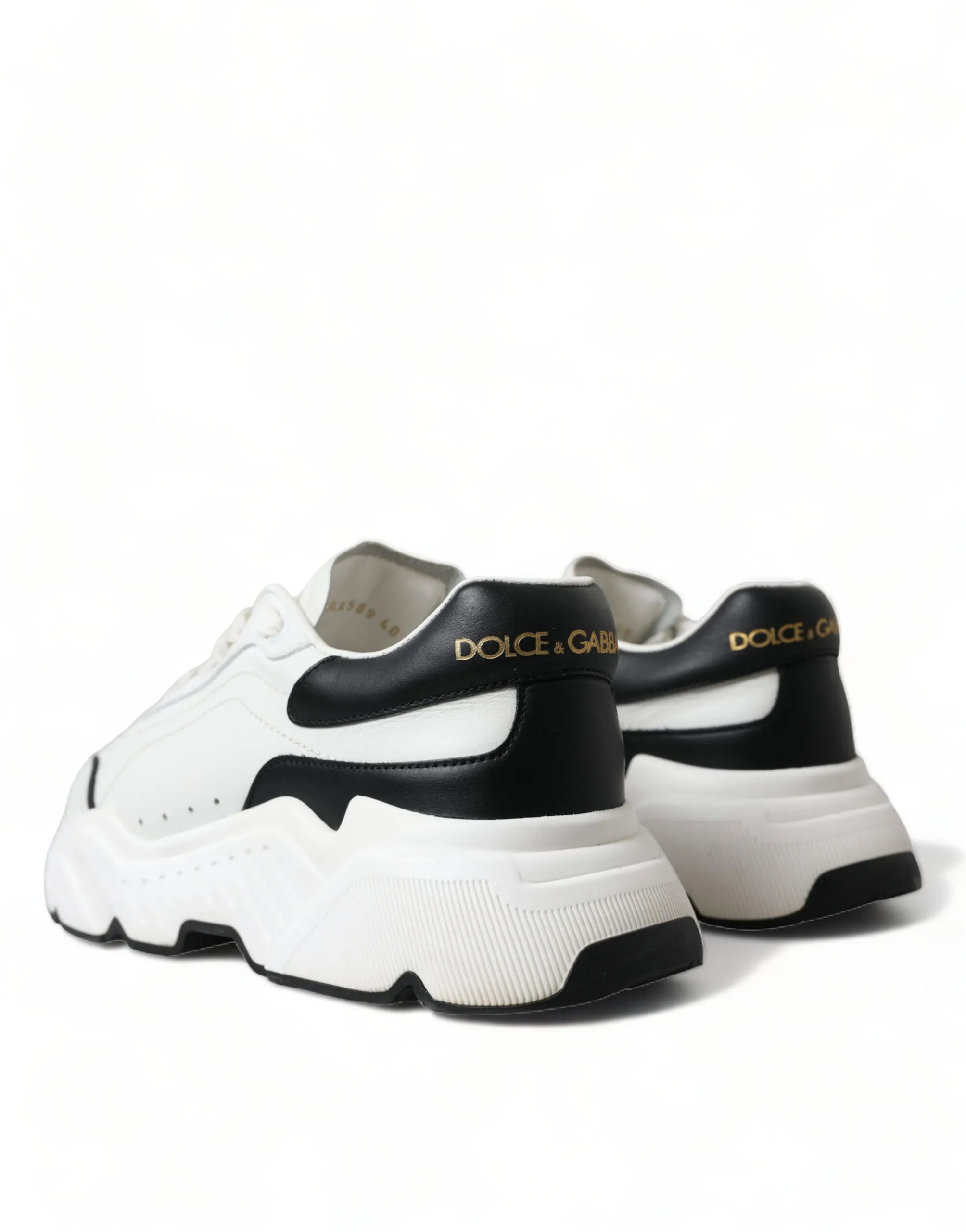 Chic Black & White Daymaster Leather Sneakers sold by Louxly product image thumbnail 4