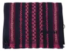 Elegant Striped Wool Scarf in Black and Pink sold by Louxly