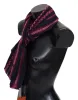 Elegant Striped Wool Scarf in Black and Pink sold by Louxly