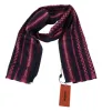 Elegant Striped Wool Scarf in Black and Pink sold by Louxly