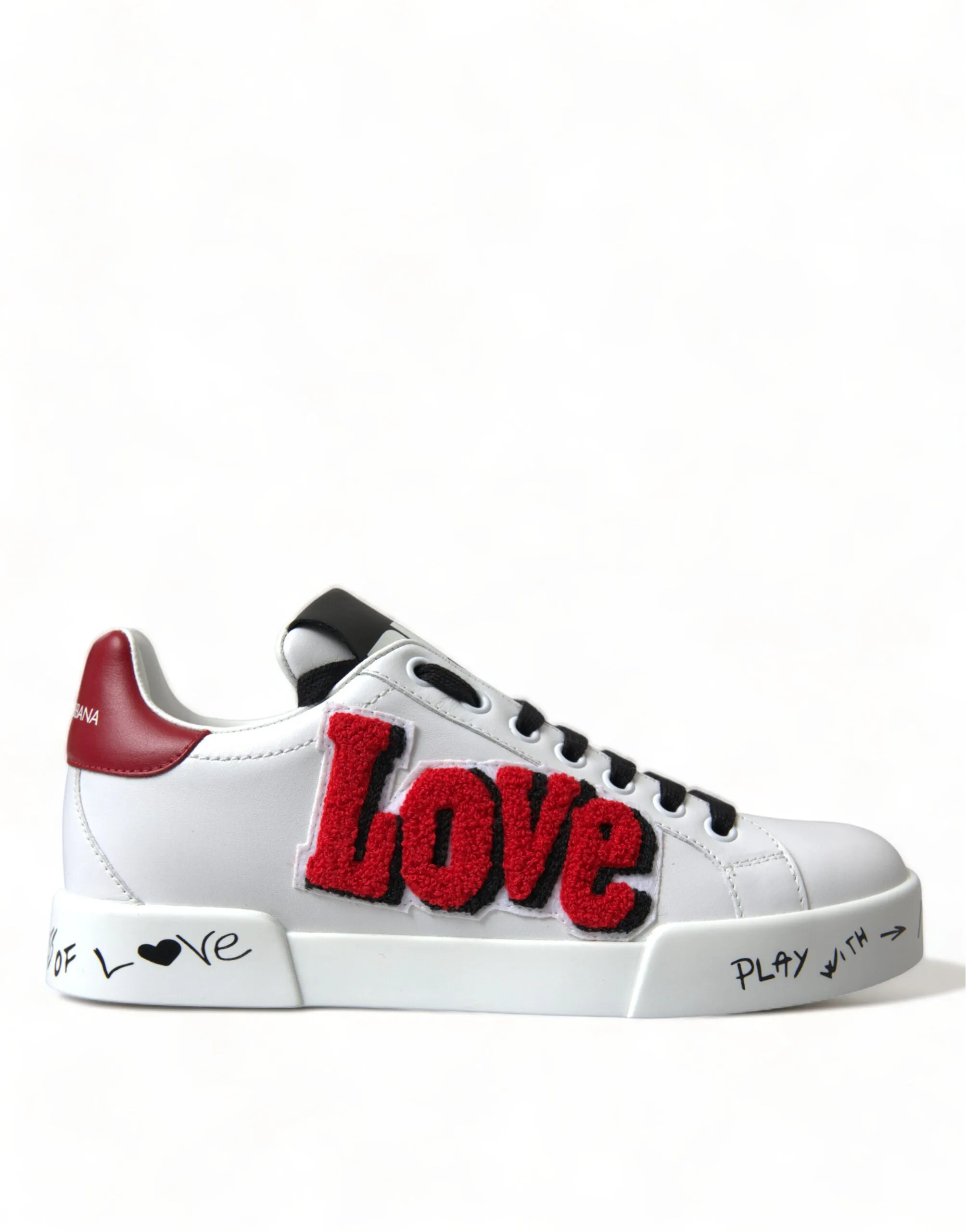 Chic White Portofino Leather Sneakers sold by Louxly