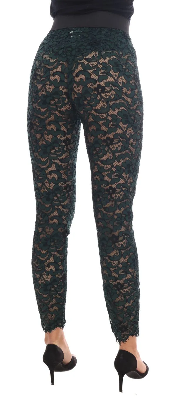 High Waist Floral Lace Slim Trousers sold by Louxly product image thumbnail 3