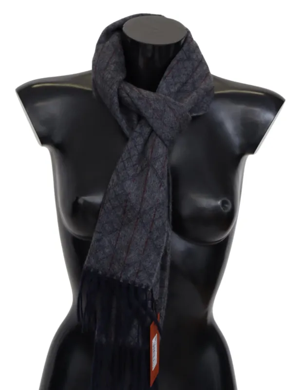 Elegant Striped Wool Scarf sold by Louxly