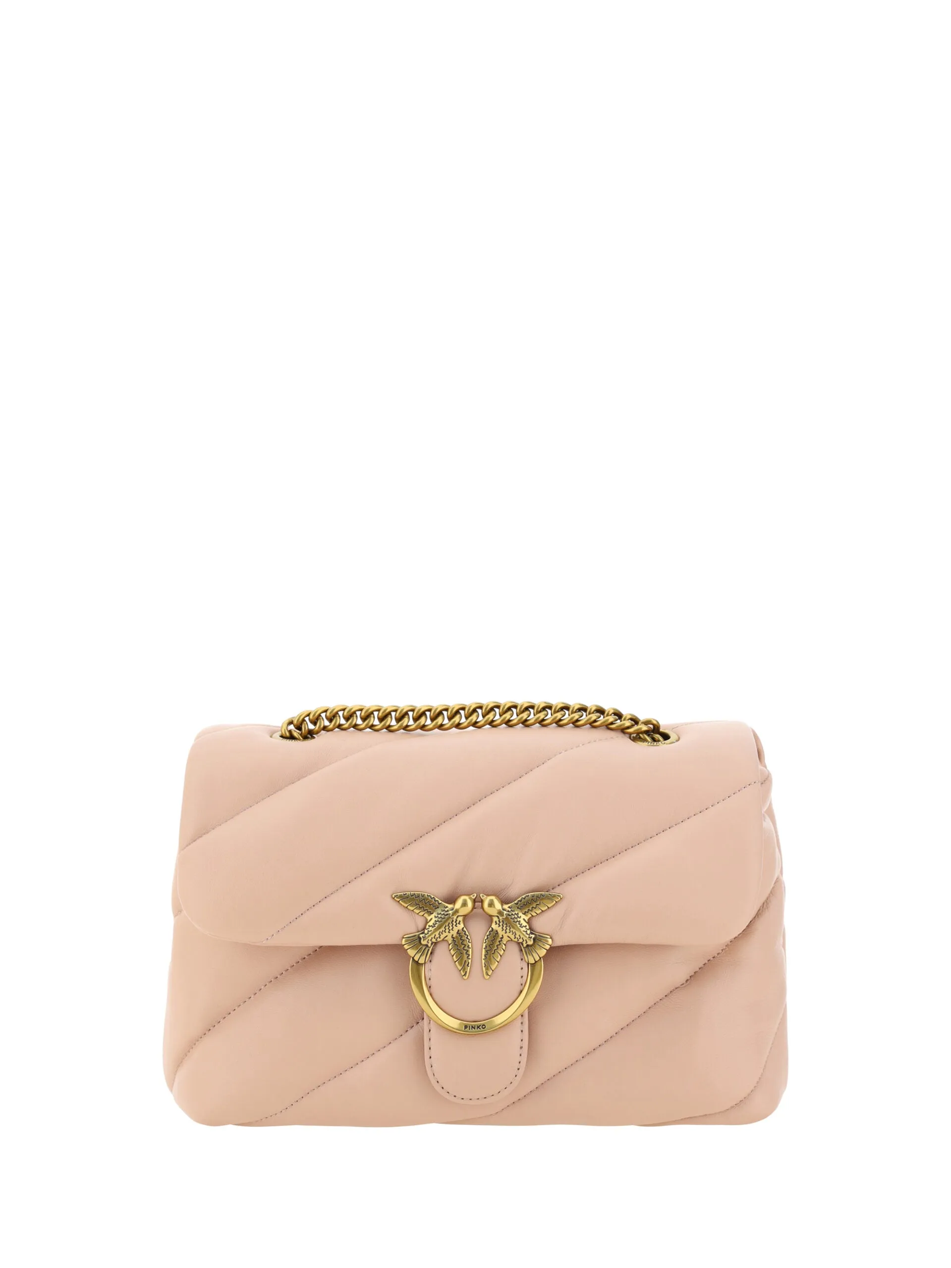 Elegant Light Pink Quilted Shoulder Bag sold by Louxly
