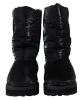 Elegant Mid-Calf Boots in Black Polyester sold by Louxly