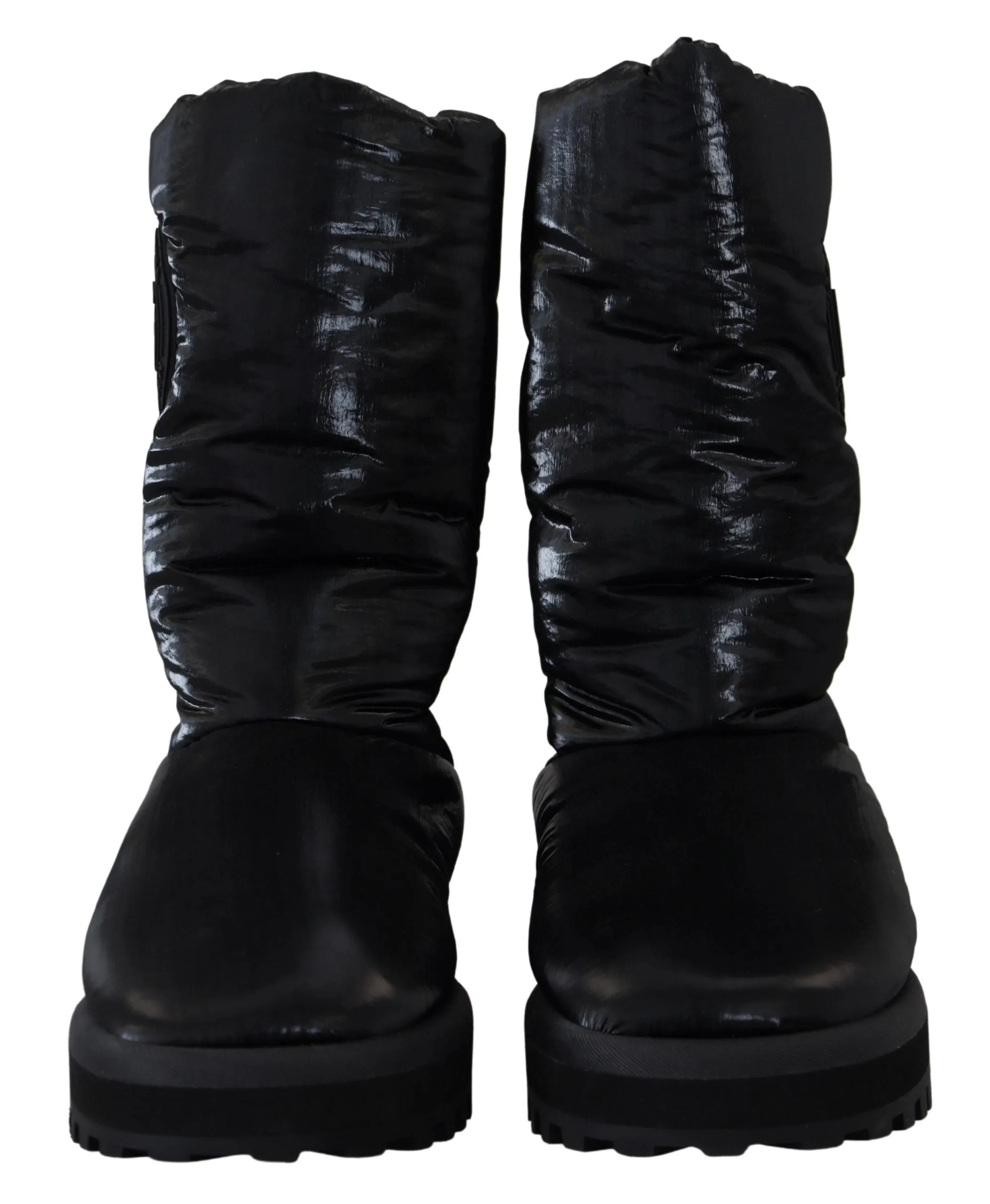 Elegant Mid-Calf Boots in Black Polyester sold by Louxly product image thumbnail 5