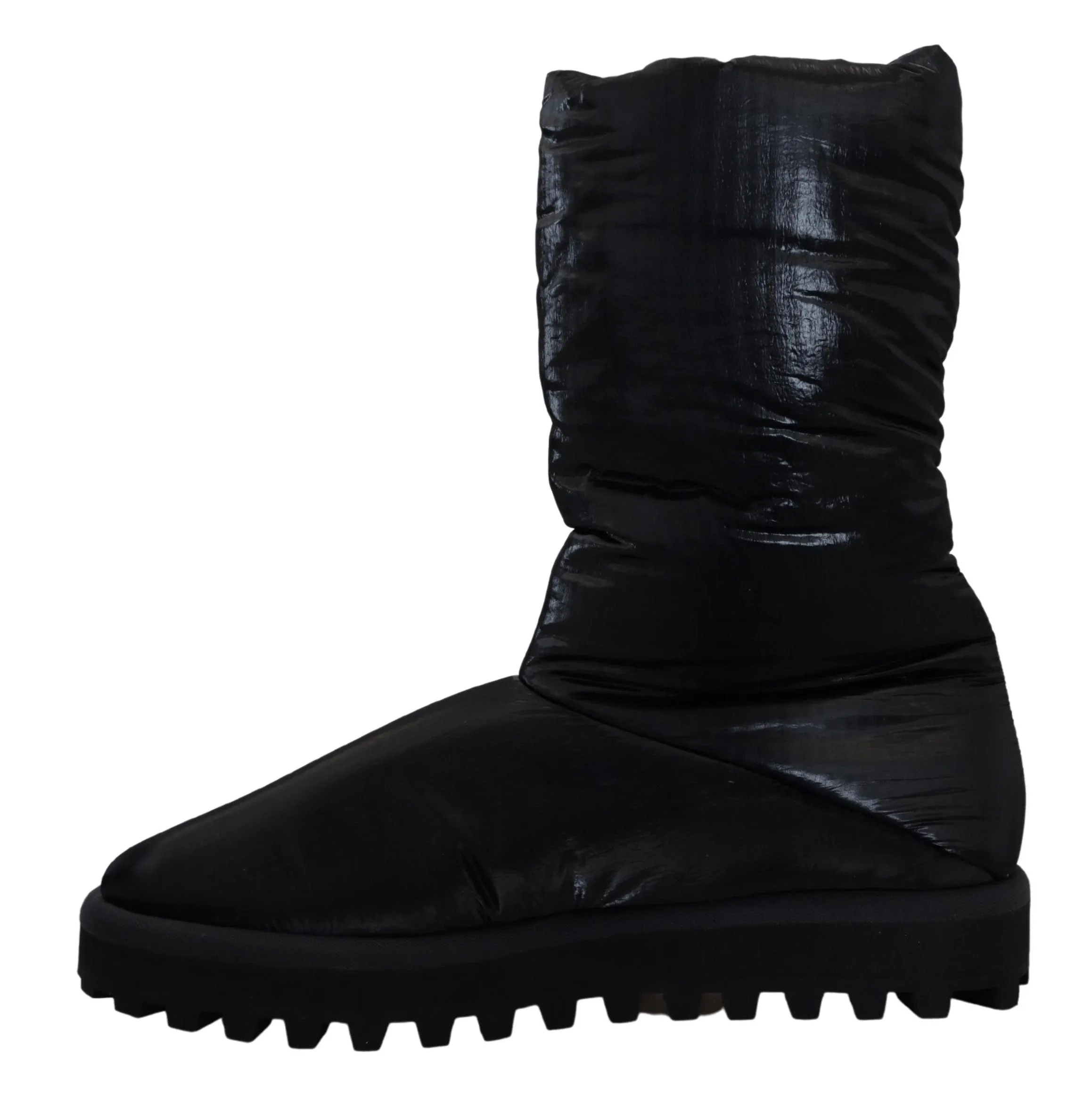 Elegant Mid-Calf Boots in Black Polyester sold by Louxly product image thumbnail 2