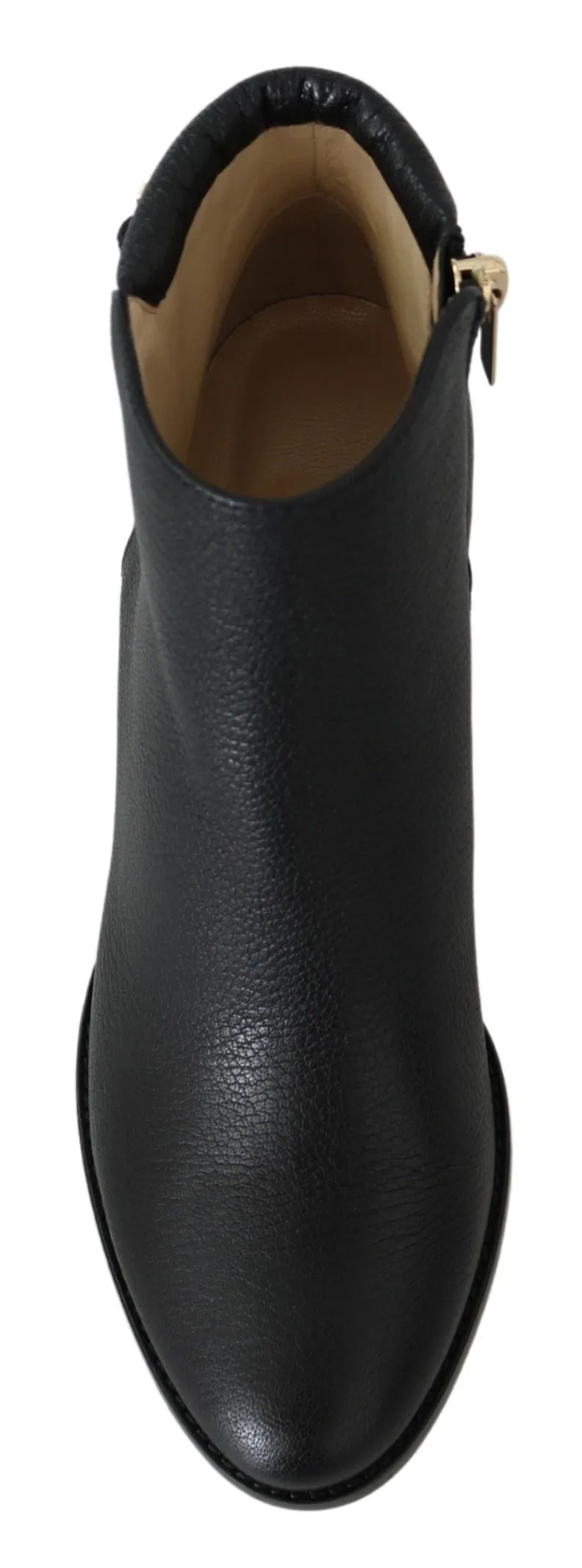 Elegant Black Leather Heeled Boots sold by Louxly product image thumbnail 4