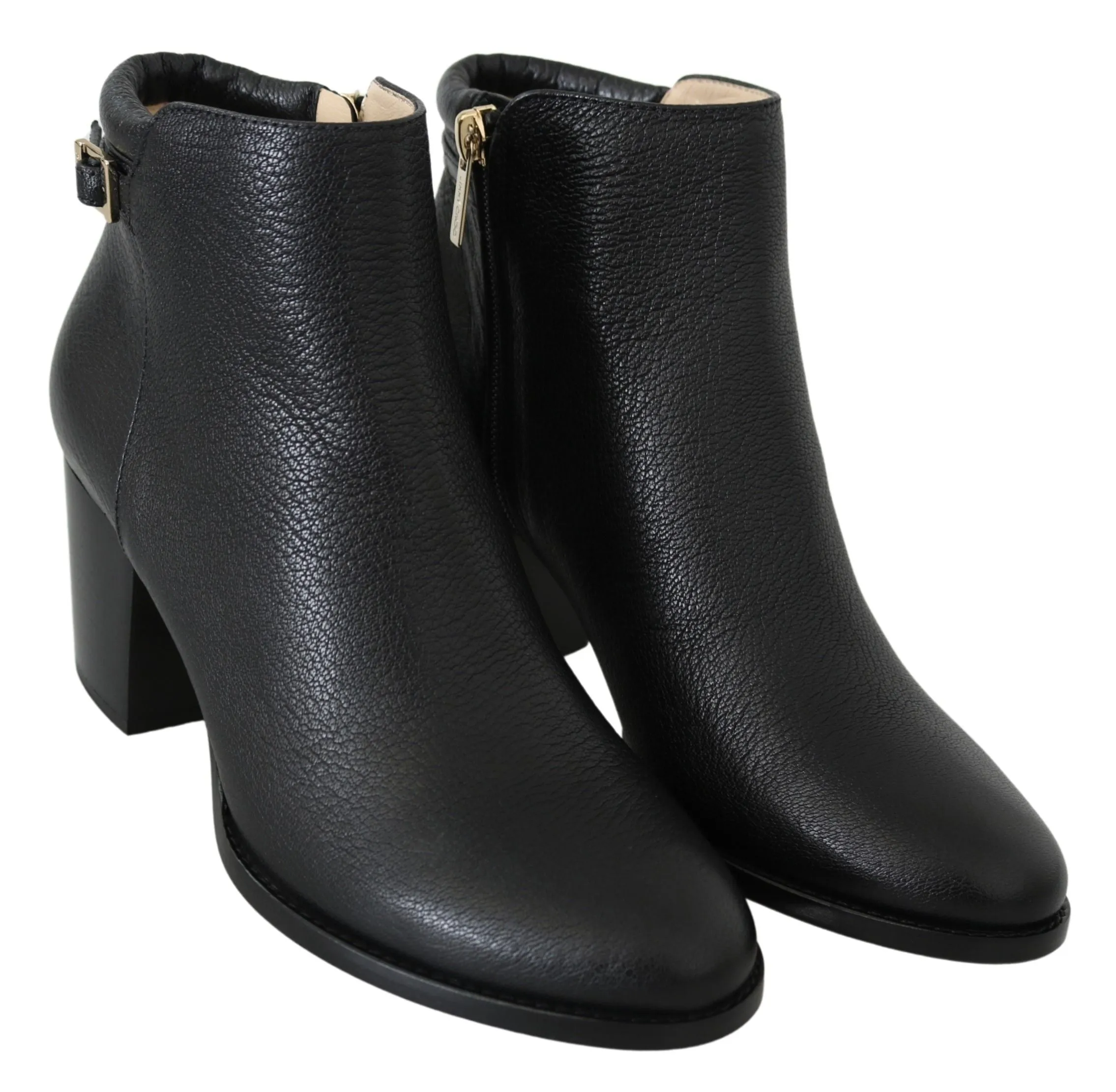 Elegant Black Leather Heeled Boots sold by Louxly product image thumbnail 2