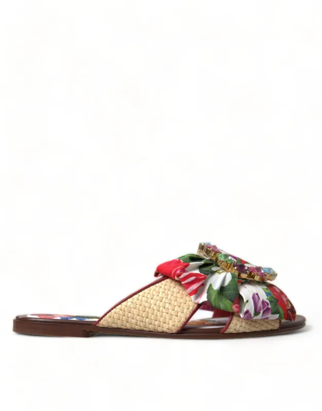 Exquisite Floral Print Flat Sandals sold by Louxly
