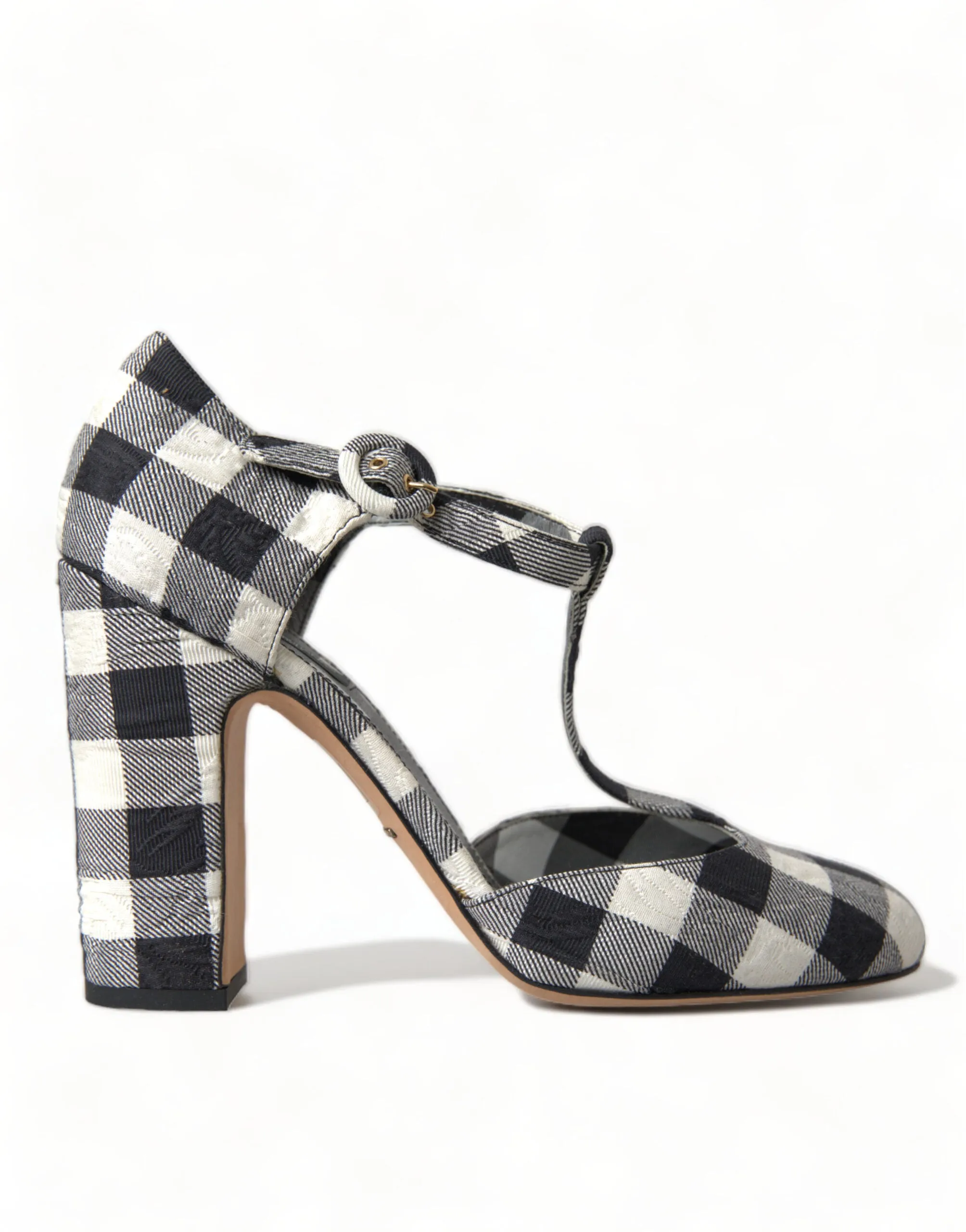 Chic Gingham T-Strap Pumps: Timeless Mary Jane Heels sold by Louxly