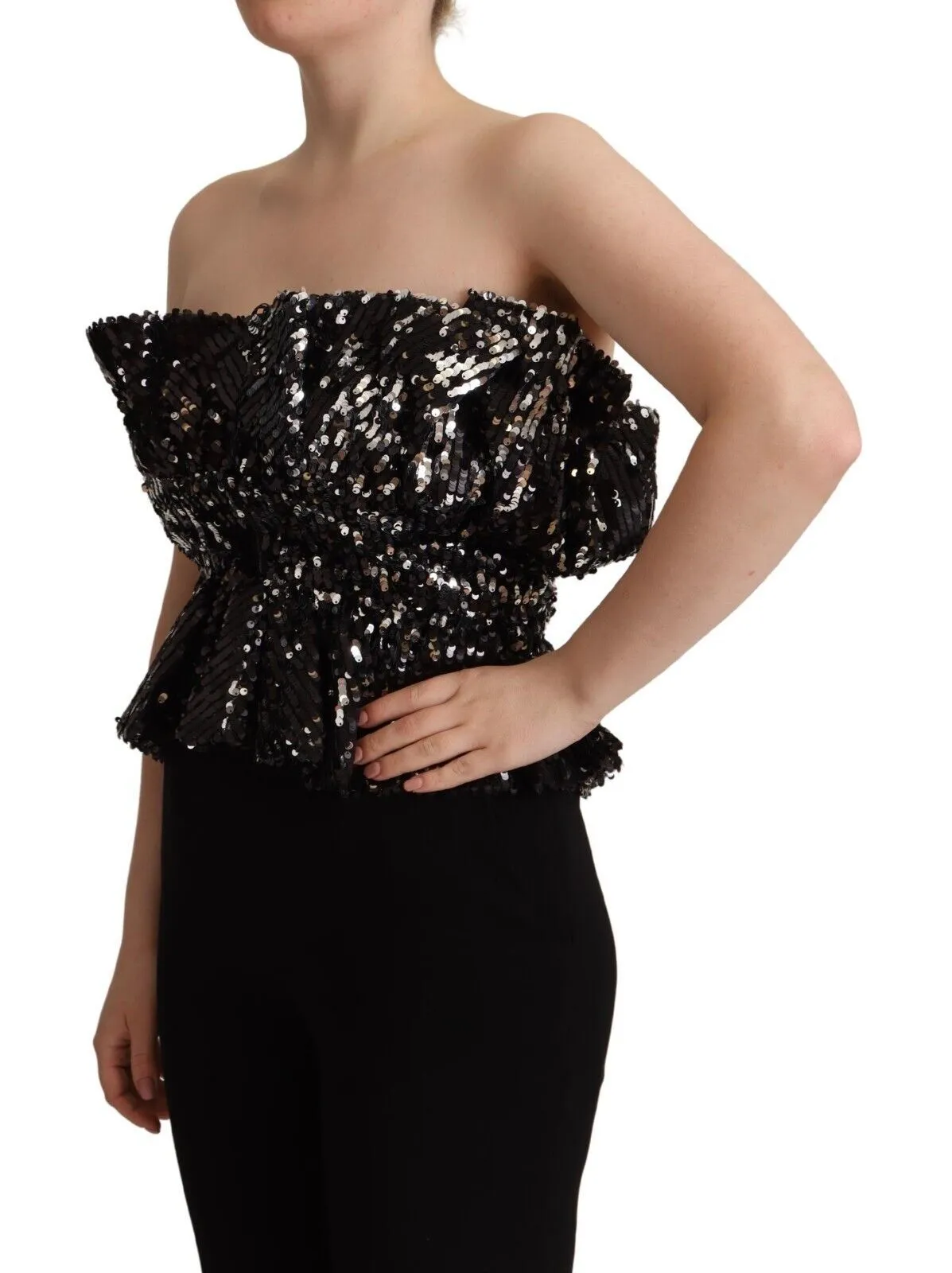 Elegant Strapless Sequined Top sold by Louxly product image thumbnail 2
