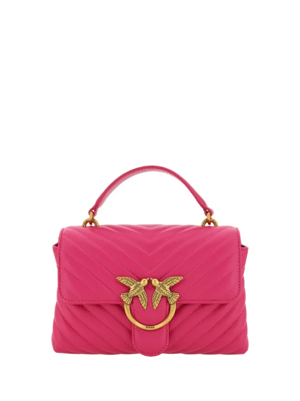 Chic Pink Quilted Leather Mini Handbag sold by Louxly