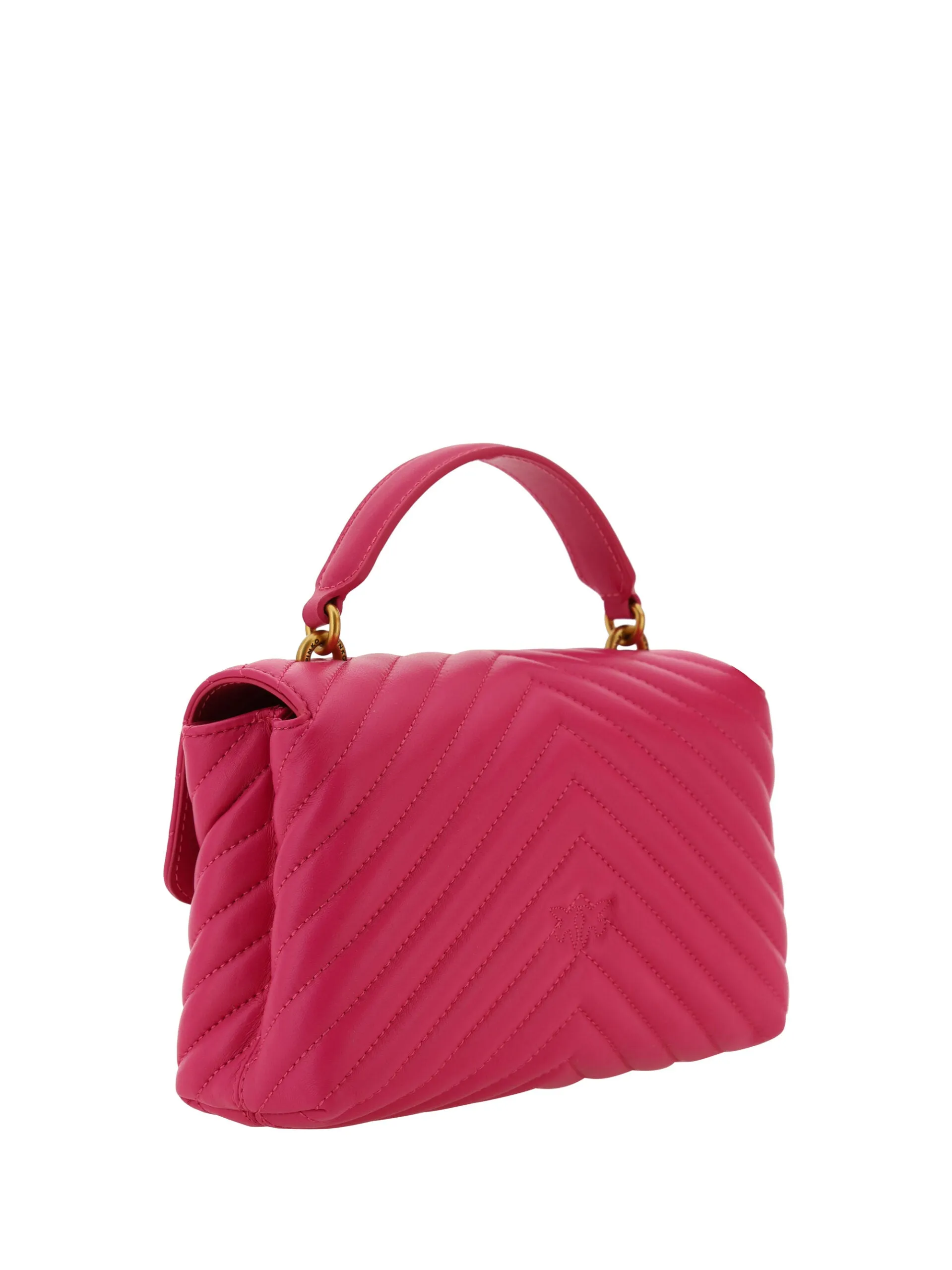 Chic Pink Quilted Leather Mini Handbag sold by Louxly product image thumbnail 3